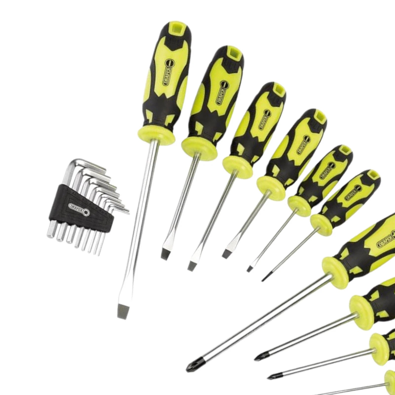 DRAPER SCREWDRIVER ALLEN KEY BIT SET + STORAGE STAND PLAIN CROSS POZI (44PC)