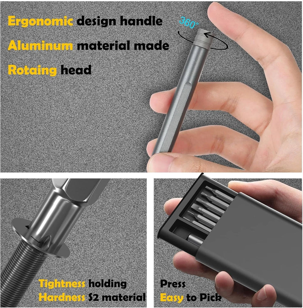 Precision Screwdriver Set, 27 in 1 Small Screwdriver Set Magnetic, Mini S2 Steel