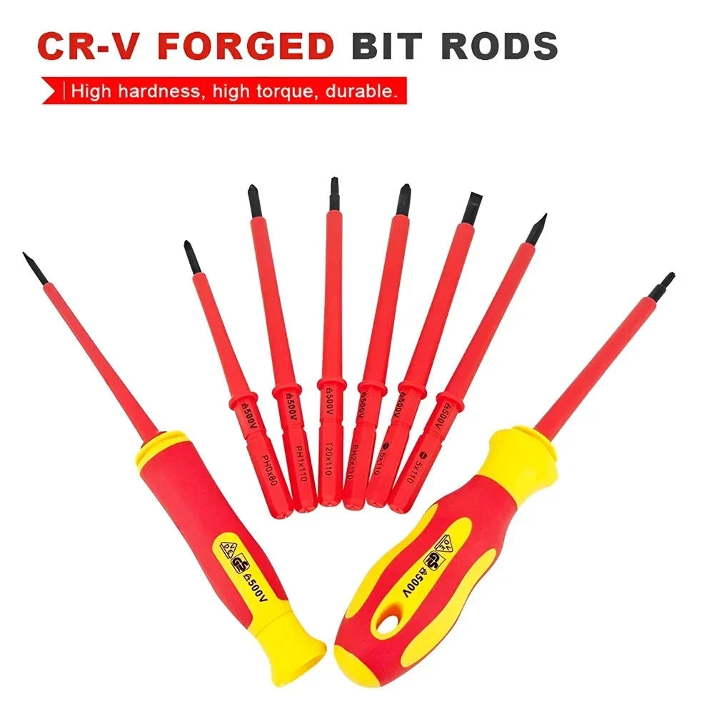 Electrician Insulated Magnetic Screwdriver Set Phillips Torx Screw Driver Bits