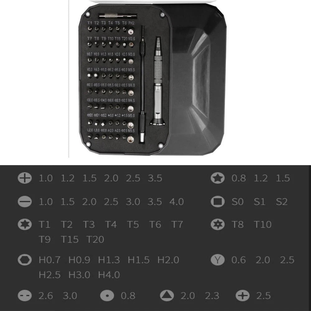 59 in 1 Home Screwdriver Kit Repair Tool Set Nutdrivers for Phone Tablet Car