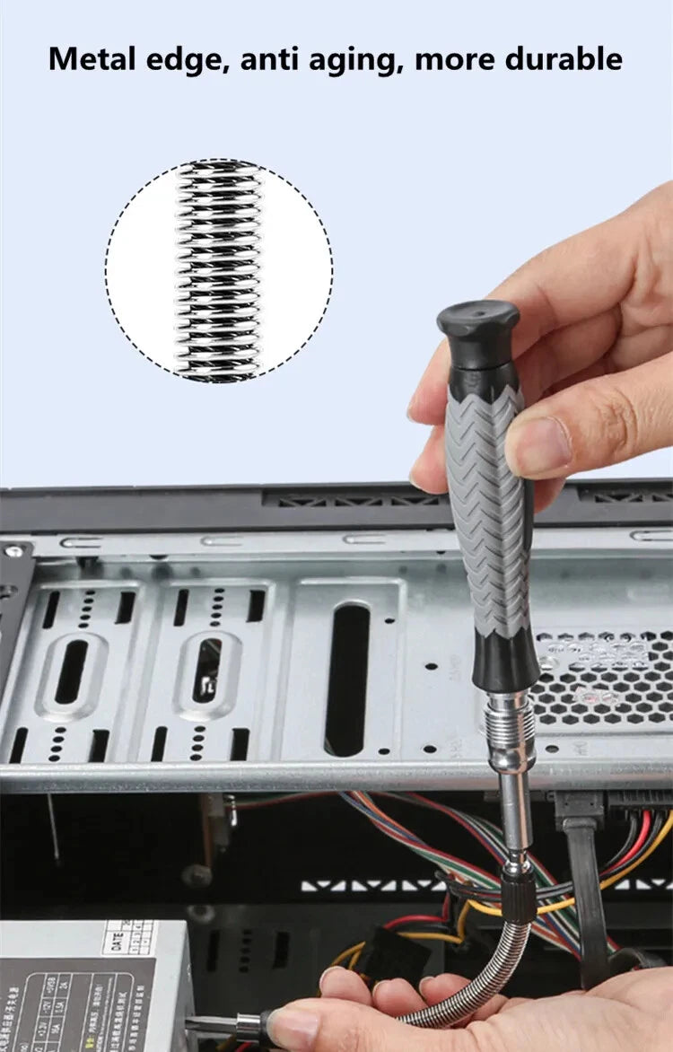 Manual Screwdriver Set Bamboo Simple Hard Wear Resistant Durable Multifunctional-