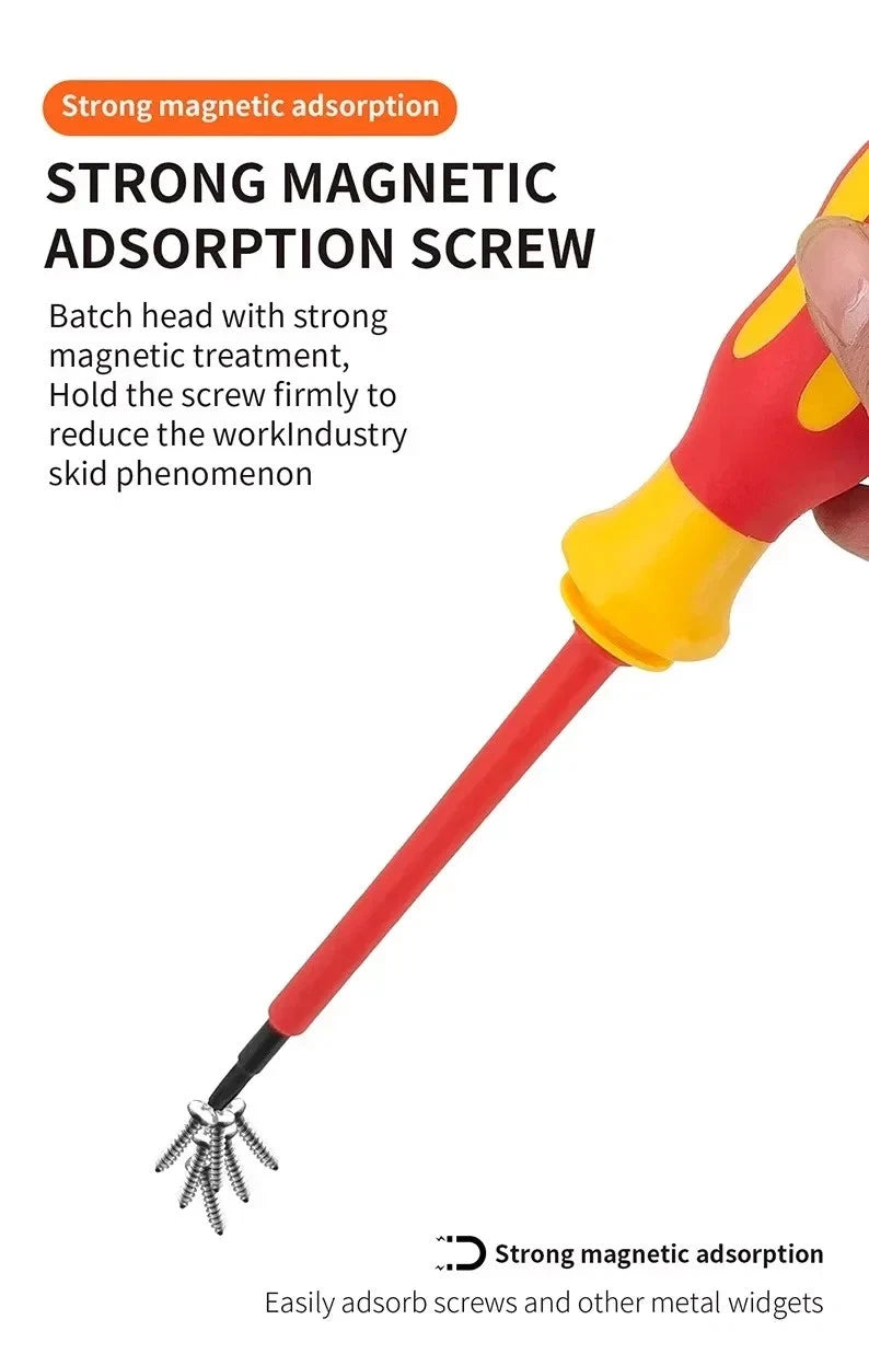 Electrician Insulated Magnetic Screwdriver Set Phillips Torx Screw Driver Bits