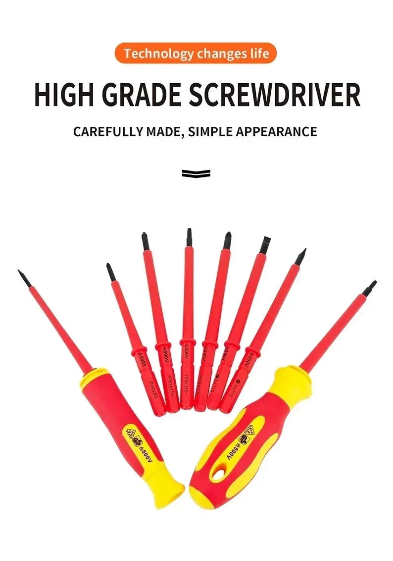Electrician Insulated Magnetic Screwdriver Set Phillips Torx Screw Driver Bits