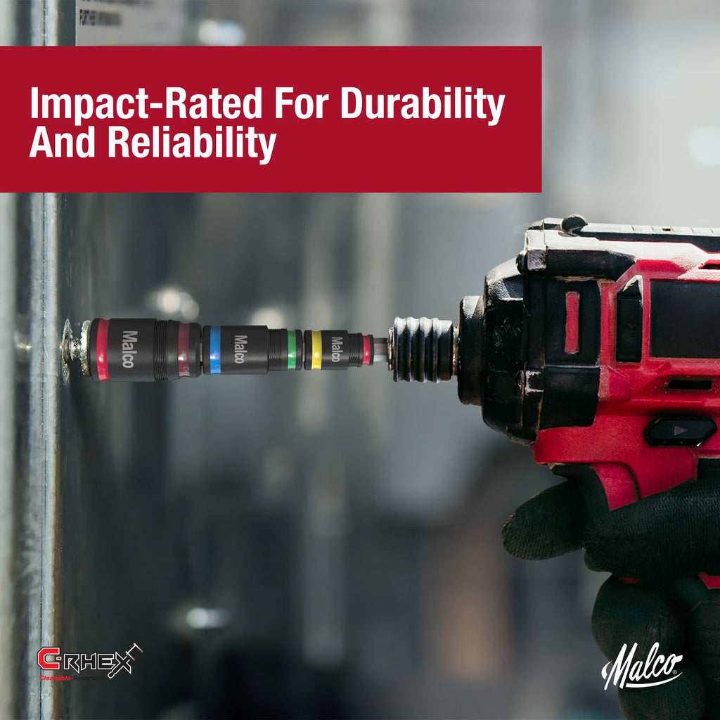 Malco 7-in-1 C-RHEX Flip Bit Socket Set with 3 cleanable, reversible, and