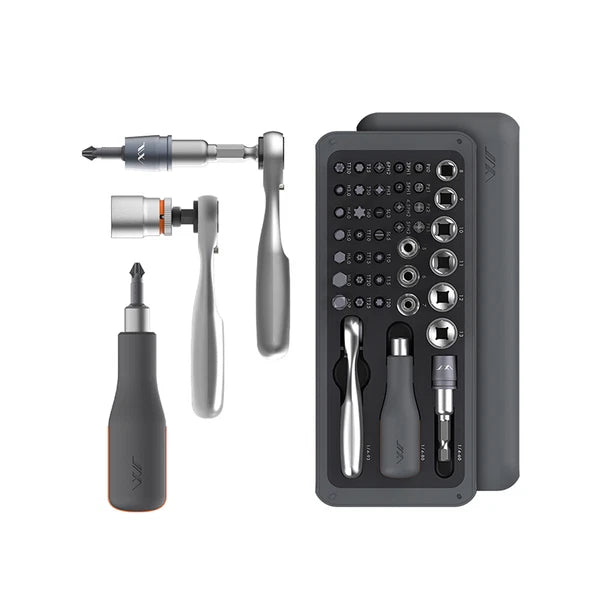 Polycarbonate and Alloy Steel 41-Pieces Mini Ratchet and Screwdriver Set E0