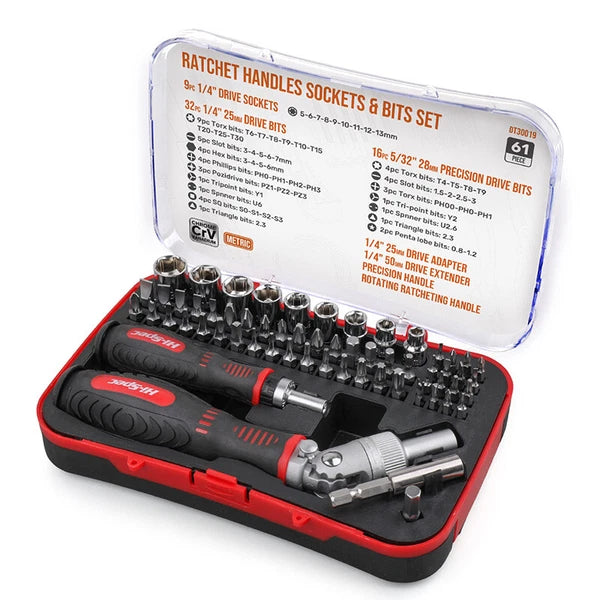 61pcs/set Screwdriver Bit Set Magnetic Holder Hex Screwdriver Set Hand Tool