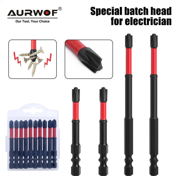 5-10pcs FPH2 Impact Screwdriver Bit Set-S2 Steel 65mm &110mm Slotted Heads US