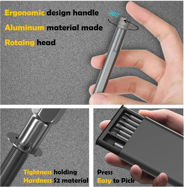 Precision Screwdriver Set, 27 in 1 Small Screwdriver Set Magnetic, Mini S2 Steel