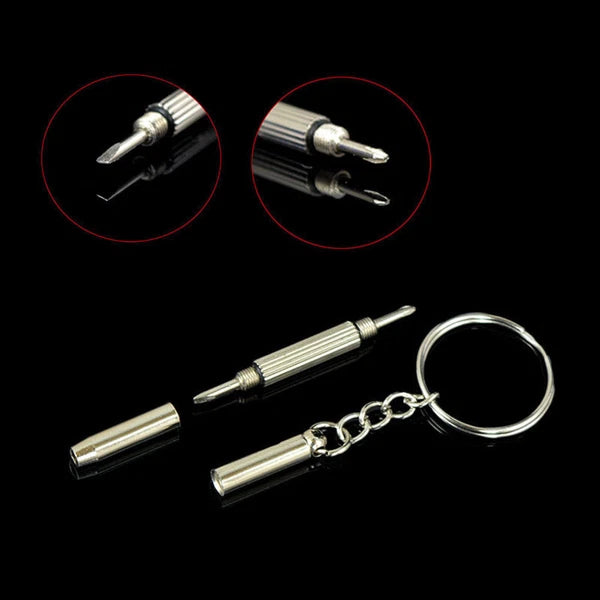 2 X 3in1 Mini Screwdriver Tool Repair set keyring for Watch,Glasses,CellPhone uk