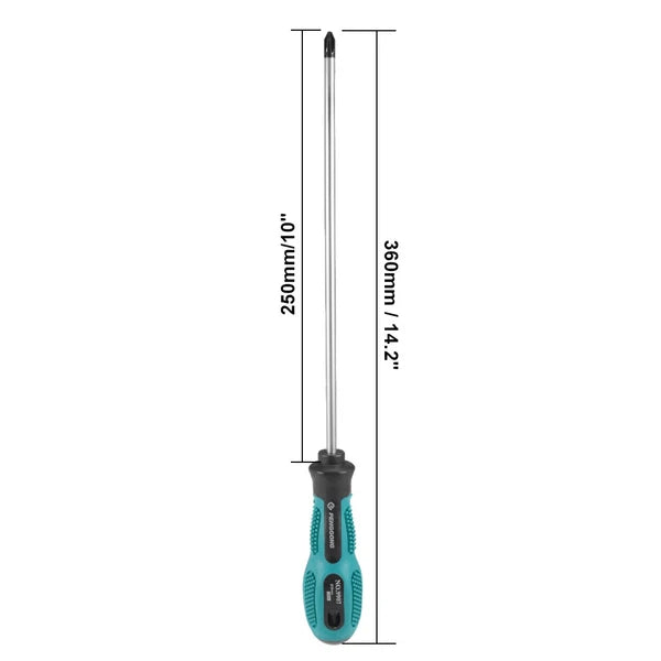 #2 Phillips Screwdriver 10-Inch Round Shaft Non Slip Comfortable Handle
