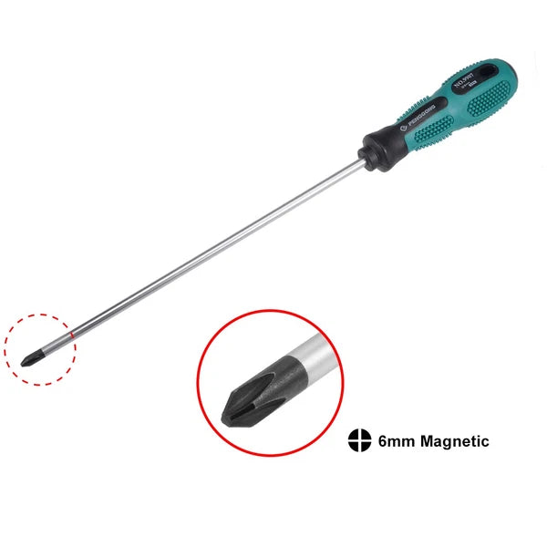 #2 Phillips Screwdriver 10-Inch Round Shaft Non Slip Comfortable Handle