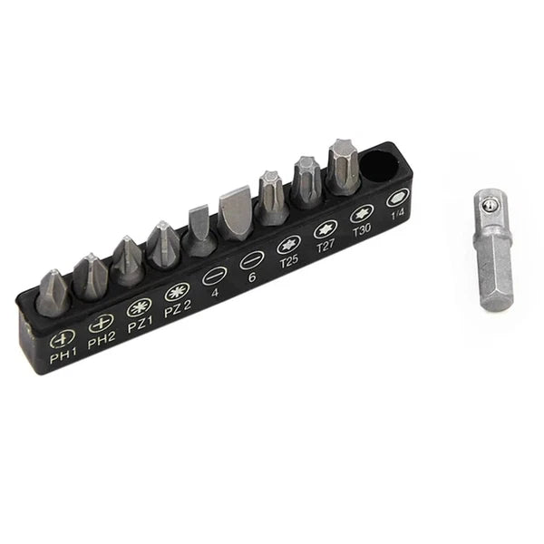 Flat Head  Ratchet Wrench 90 Degree Offset Screwdriver Handle with Bit Set4208