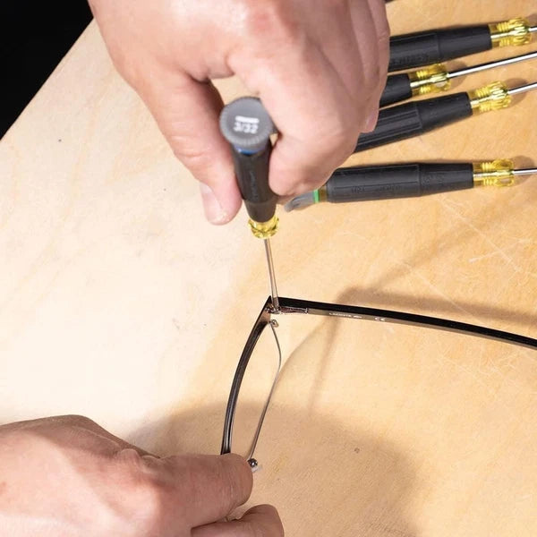 8-Piece Mini Precision Screwdriver Set with Cushion-Grip Handles for Electronics