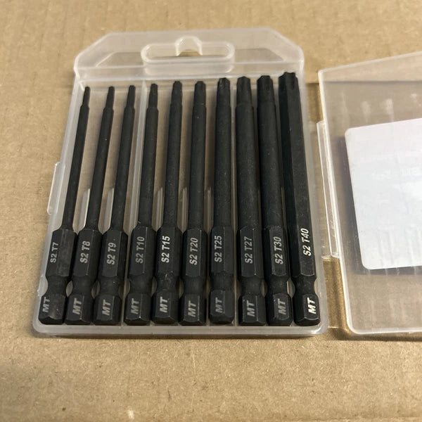 10-Piece Impact Rated 3" Security Torx Bit Set | Temper Proof, Advanced