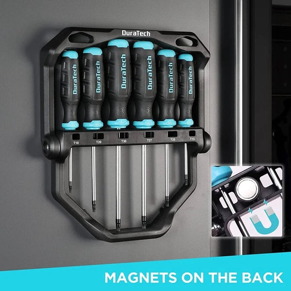 DURATECH 6PC Magnetic Torx Screwdriver Set S2 Steel Shaft Magnetic Tip W/Storage