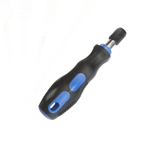 Screwdriver Handle 1/4" Hex + 5 Pack Plain Slotted Bit Set 6.5mm x 25mm