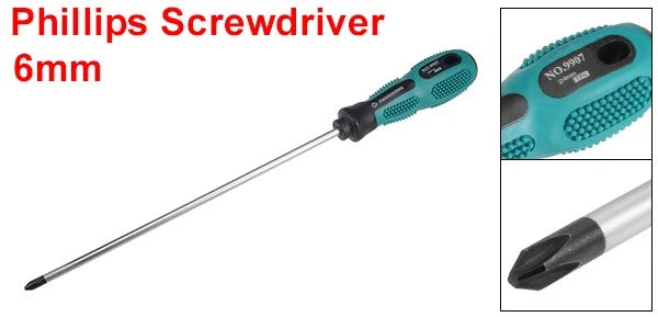 #2 Phillips Screwdriver 10-Inch Round Shaft Non Slip Comfortable Handle