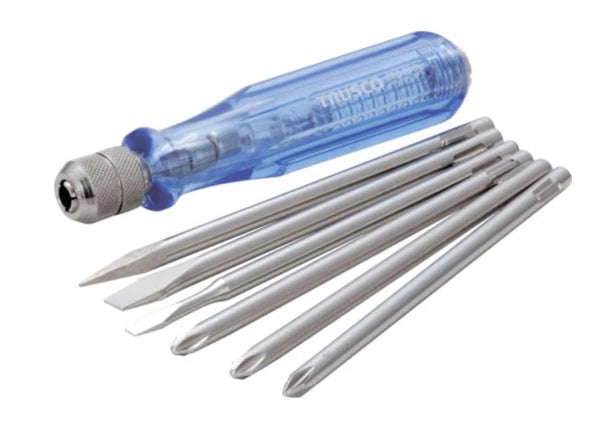 TRUSCO  ELECTRIC DETECTION SCREWDRIVER SET (6 BITS)  TED-526  MADE IN JAPAN