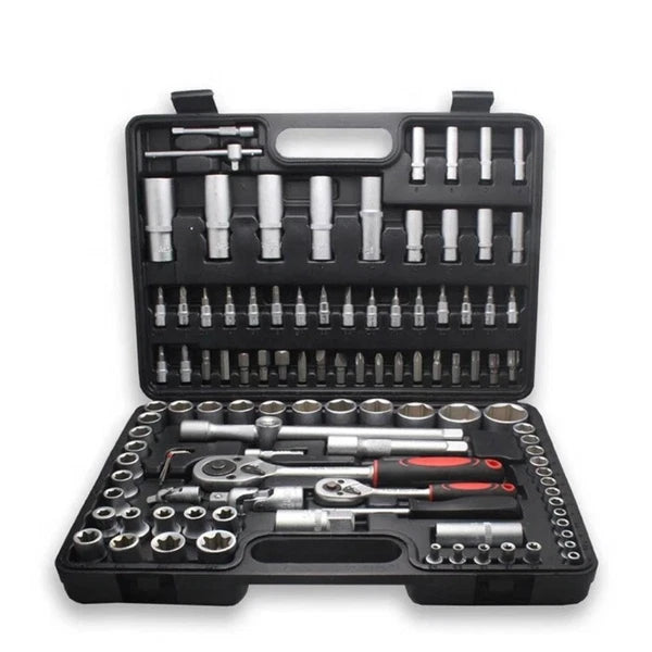 Socket Set 94 Pcs Ratchet Spanner Wrench 1/2" 1/4" Screwdriver Bits Tool Kit USA
