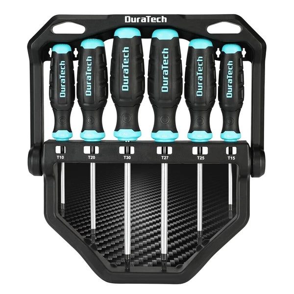 DURATECH 6PC Magnetic Torx Screwdriver Set S2 Steel Shaft Magnetic Tip W/Storage