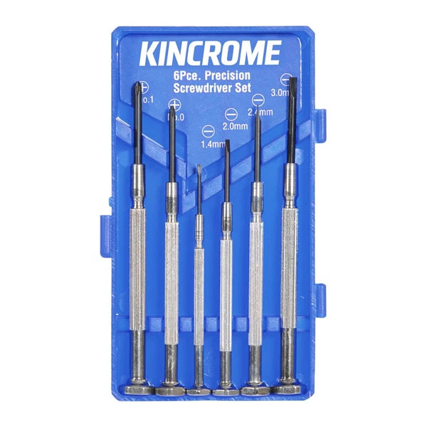 KINCROME 6 Piece Phillips & Blade Precision Screwdriver Set Storage Case 16066C
