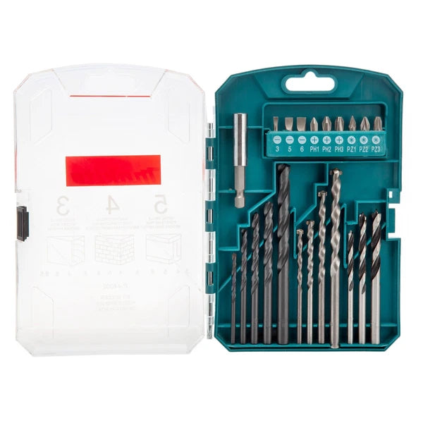 Makita Drill and Screwdriver Bit Set 22 Piece In A Plastic Case P-44002