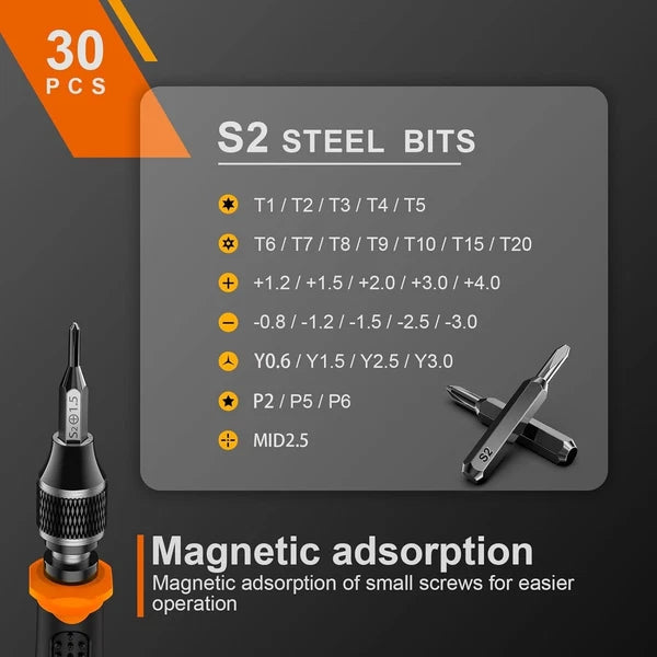 JOREST 38Pcs Small Precision Screwdriver Set (S2 Steel), Magnetic Screwdriver Se