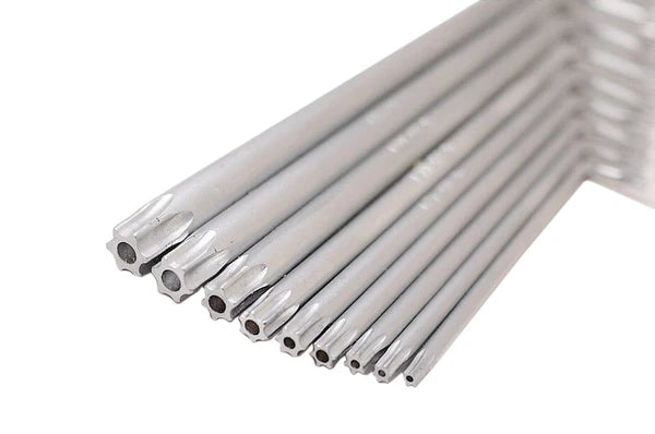 9pc 40CR Steel Tamperproof Torx Key Wrench Set (T10-T50) Extra Long Tip
