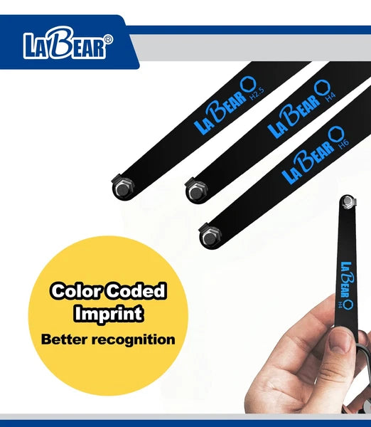 LABEAR - Metric HEX Ultra Low Profile Offset Screwdriver Set 5 Piece, 90 Degr...