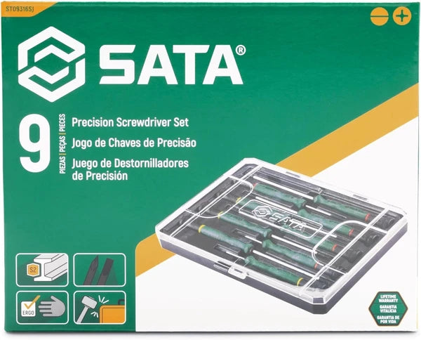 SATA 9-Piece Precision Screwdriver Set - ST09316SJ Black