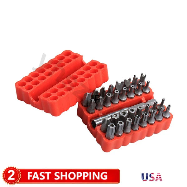 33PCS Screwdriver Bit Set With 1/4 Extension Bit Holder For Hex Heads