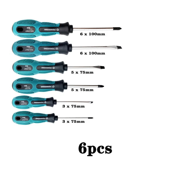 6pcs Screwdriver set Repair Tool Magnetic Phillips / Slotted Muti-Purpose hand t