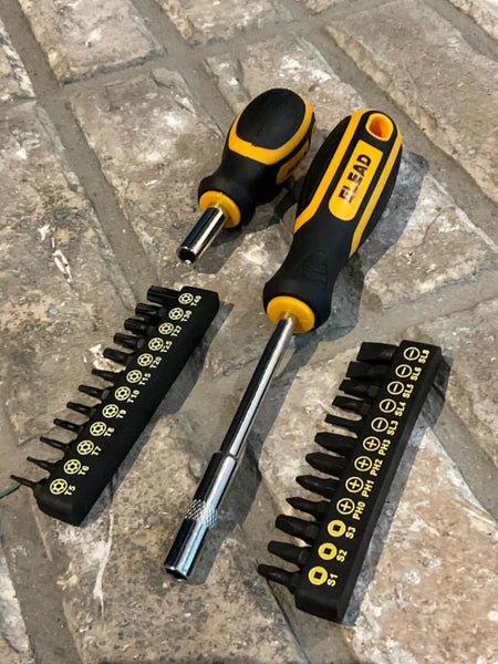 26-Piece Magnetic Screwdriver & Bit Set - Strong Magnetic Bit Holder and Screwdr