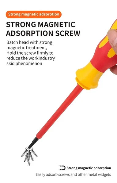 Electrician Insulated Magnetic Screwdriver Set Phillips Torx Screw Driver Bits
