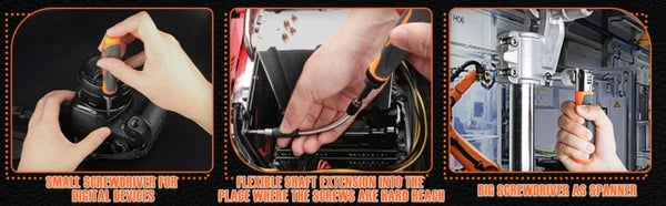 Ratchet Screwdriver Set 68 in 1 Hexagonal Cross Torx Magnetic Screwdriver Tough