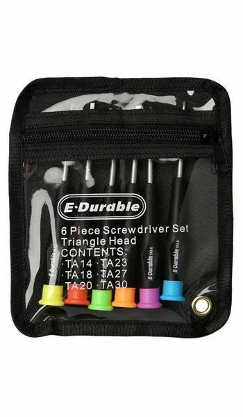 6pc Triangle Tipped Screwdriver Set for European die cast car models and toys