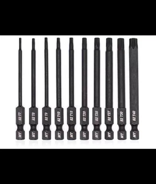 10-Piece Impact Rated 3" Security Torx Bit Set | Temper Proof, Advanced