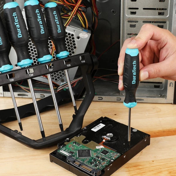 DURATECH 6PC Magnetic Torx Screwdriver Set S2 Steel Shaft Magnetic Tip W/Storage