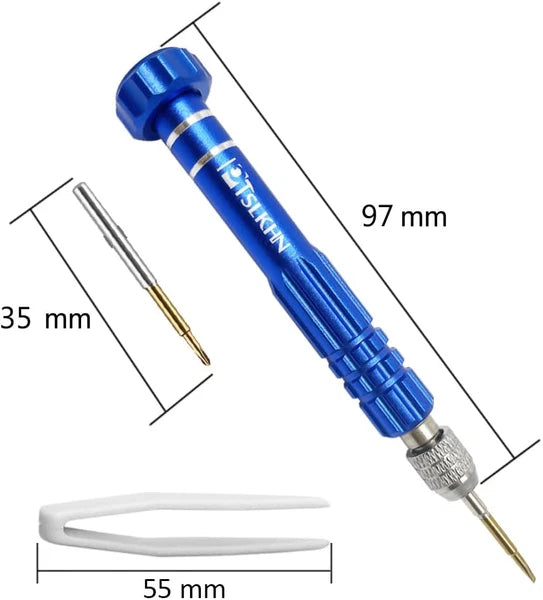 Eye Glass Repairing Kit, S2 Steel Screwdriver with 15 Types of Screws, Precision