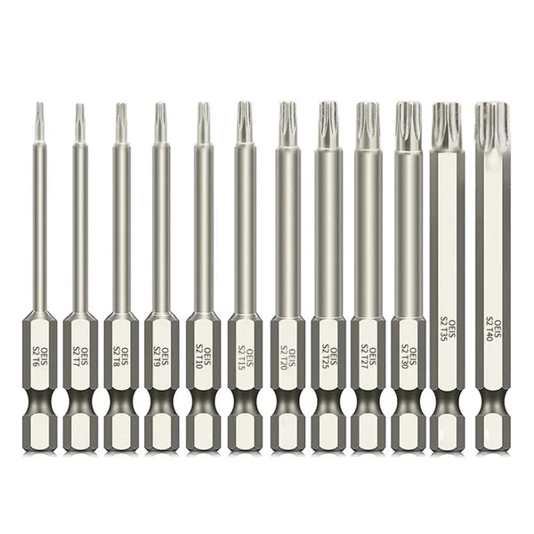 11Pcs T7-T40 Magnetic Head Torx Screwdriver Bit Set Security Tamper Proof Star