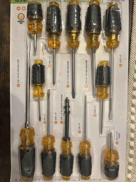 Pittsburgh 12 Piece Cushion Grip Screwdriver Set
