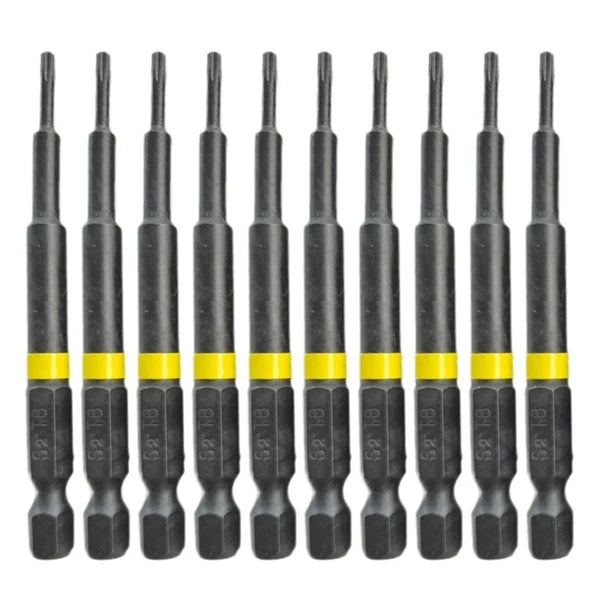 Driver Bit Tool Set 10Pcs High Adhesion for Secure Screwing Screwdriver