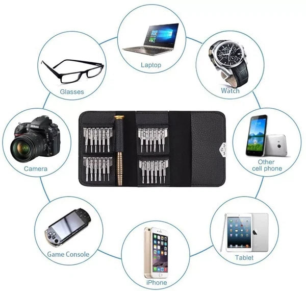 Screwdriver Set Torx Tool Kit For MacBook iPhone Tablet Laptop Glasses 25 in 1