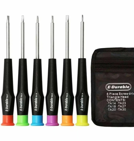 6pc Triangle Tipped Screwdriver Set for European die cast car models and toys