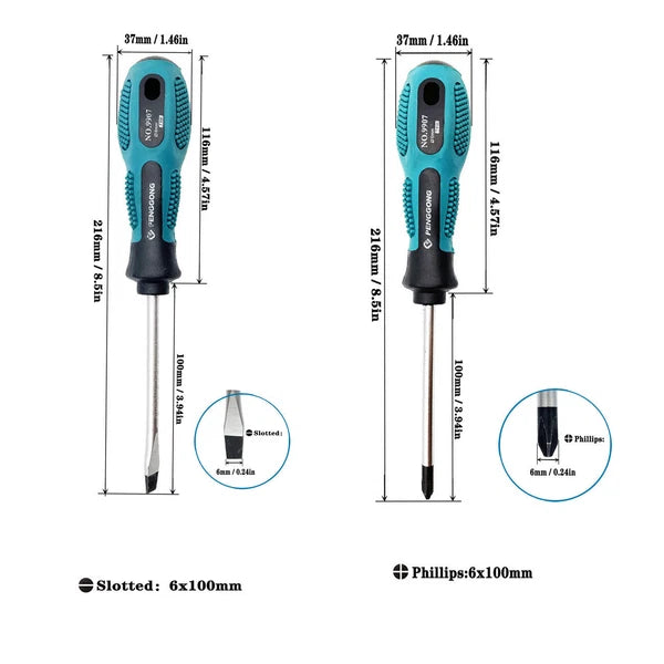 6pcs Screwdriver set Repair Tool Magnetic Phillips / Slotted Muti-Purpose hand t
