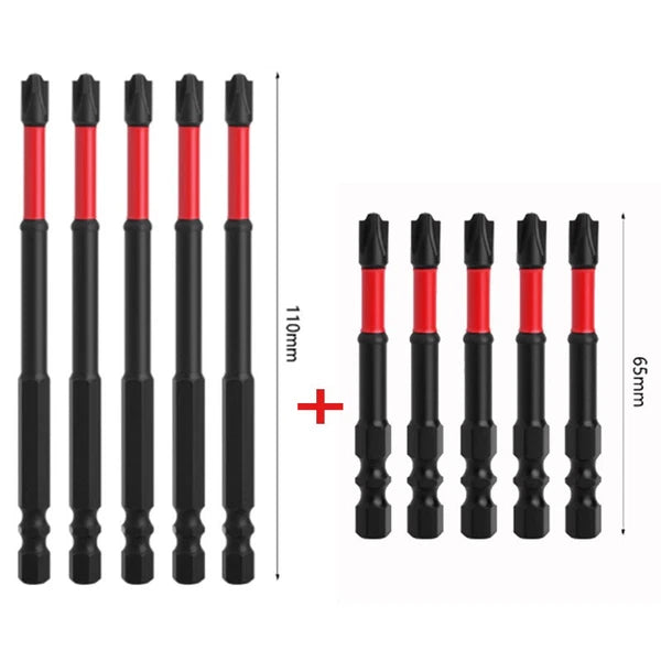 5-10pcs FPH2 Impact Screwdriver Bit Set-S2 Steel 65mm &110mm Slotted Heads US