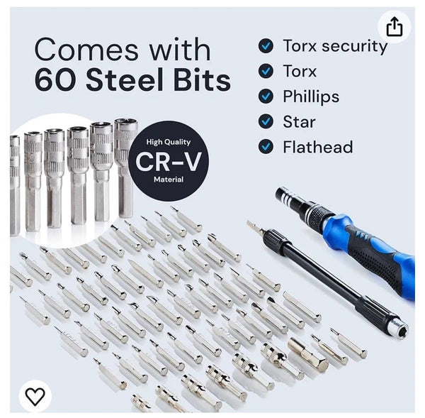 🔥 Precision Screwdriver Multipurpose 60pc Set Brand New Sealed Fast Shipping